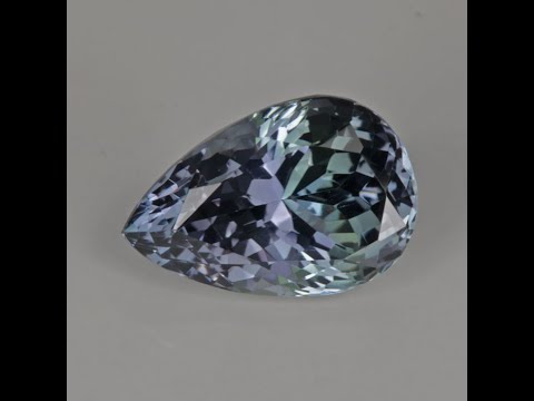 Pear Shape Fancy Tanzanite Blue Green 4.70 Carats