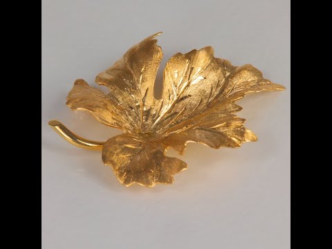 14K Yellow Gold Leaf Pin/Brooch