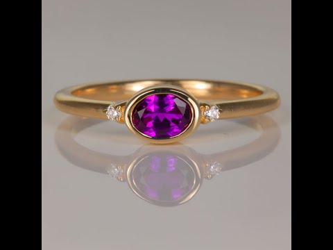 14K Yellow Gold Sapphire Ring