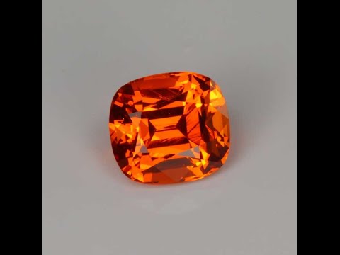 Antique Cushion Cut Mandarin Spessartite Garnet 3.12 Carats