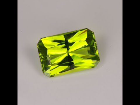 Brilliant Style Emerald Cut Peridot 8.58 Carats