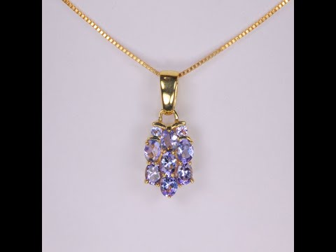 10K Yellow Gold Tanzanite Pendant 1.00 Carats