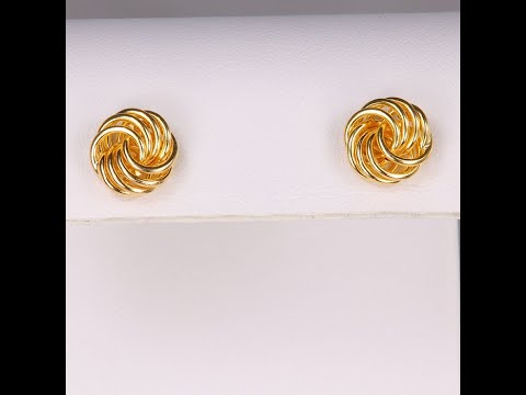 14K Yellow Gold Small Knot Earrings