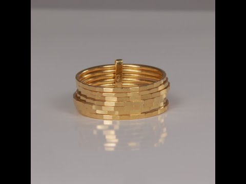 14K Yellow Gold Stacked Ring