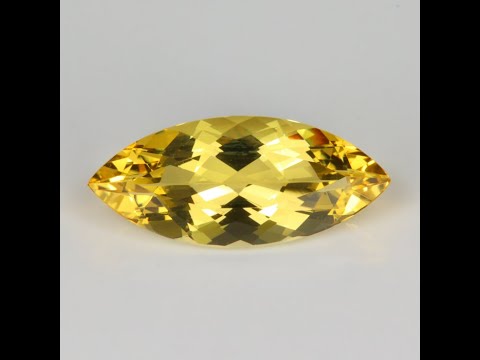 Marquise Brilliant Cut Golden Beryl (Heliodor) 3.27 Carats