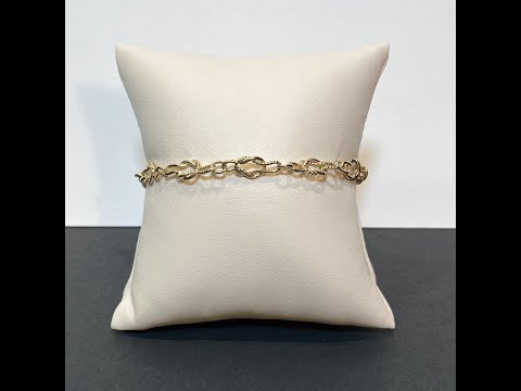 14K Yellow Gold Looping Rope Bracelet