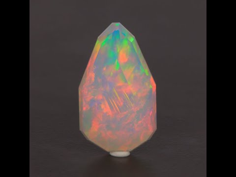 Faceted Pear Shape Ethiopian Opal 8.05 Carats