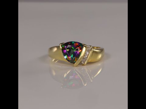 10kt gold trillion cut topaz diamond ring shops