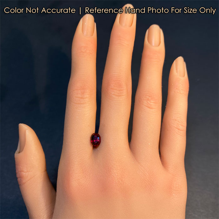 anthill garnet gemstone oval cut red color