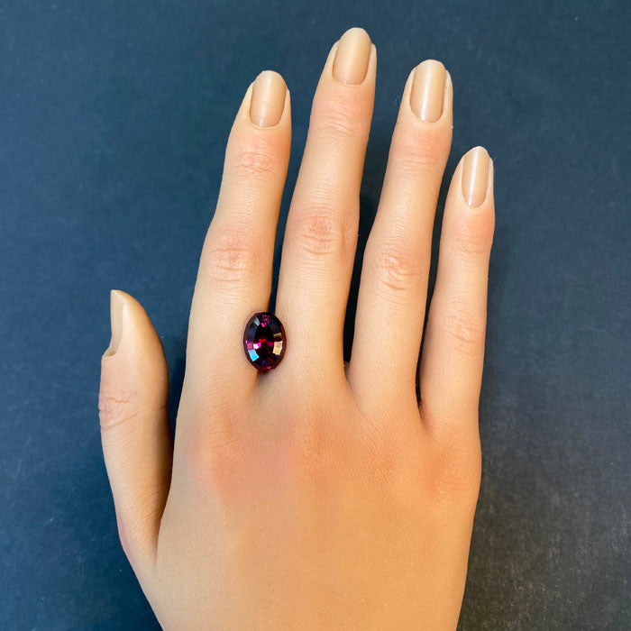 violet red garnet gemstone