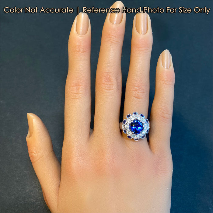 size of sapphire and diamond ring 