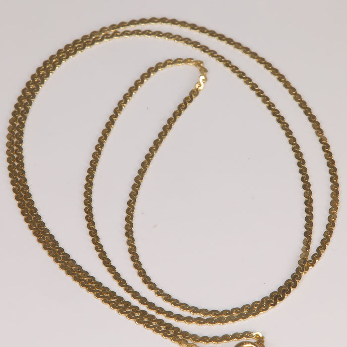serpentine link chain yellow gold