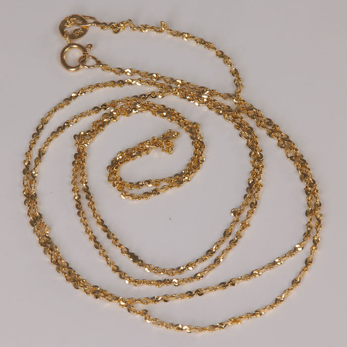 yellow gold chain small rope links