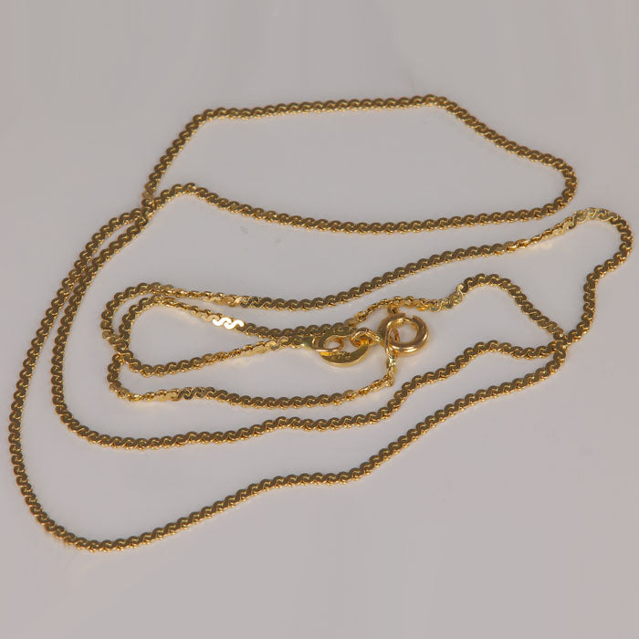 yellow gold small serpentine link chain