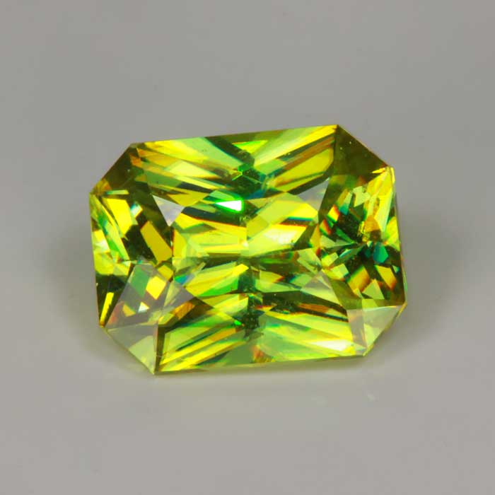 green color sphene gemstone brilliant