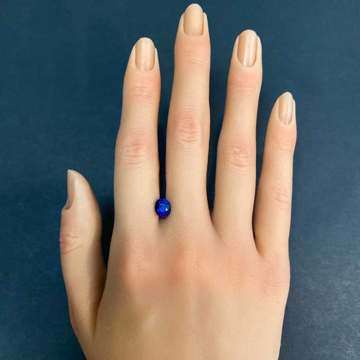 oval blue sapphire gemstone