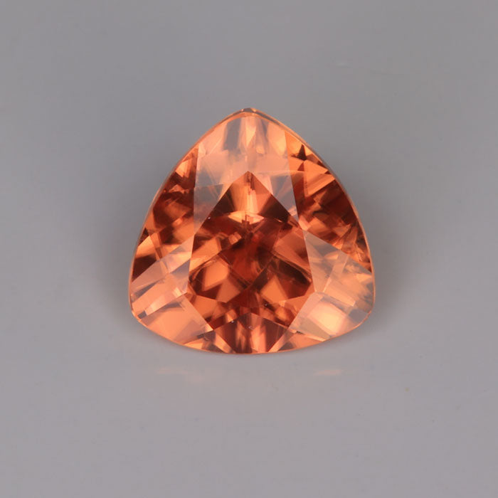 imperial zircon gemstone trilliant cut