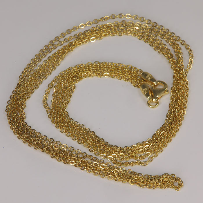 yellow gold triple cable chain