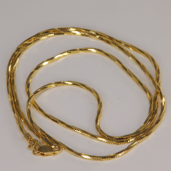 yellow gold chain twisted snake