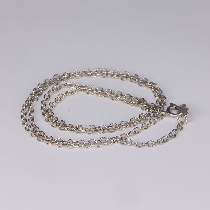 15in cable chain white gold