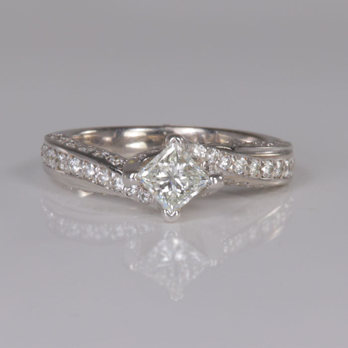 white gold diamond ring