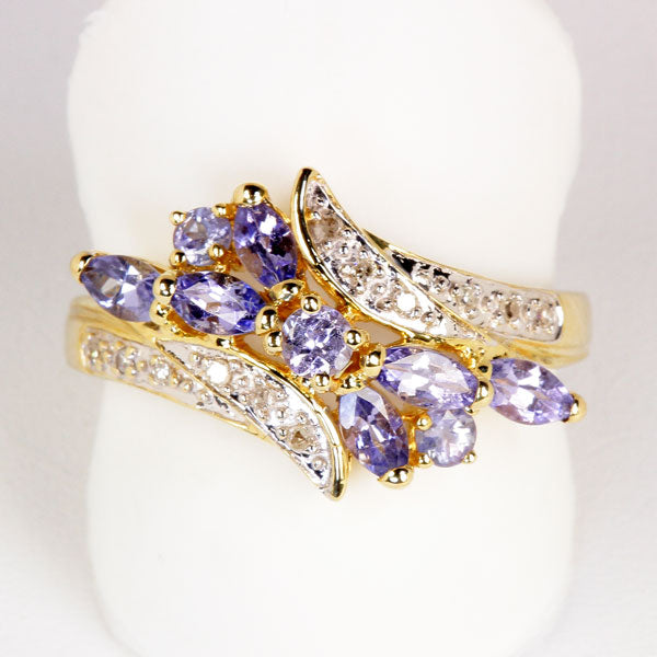 Estate Tanzanite and diamond Ring