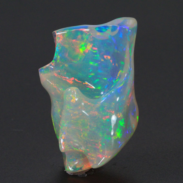 Rainbow Colors Freeform Sculpture Opal Gemstone 32.40 Carats