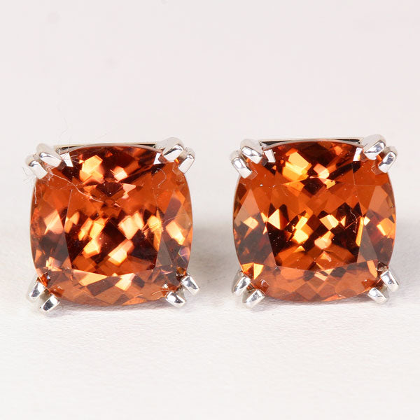 Imperial Zircon Earrings 5.61 Carat