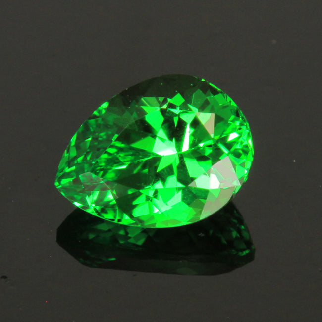 Green Pear Shape Tsavorite Garnet Gemstone 1.44 Carats