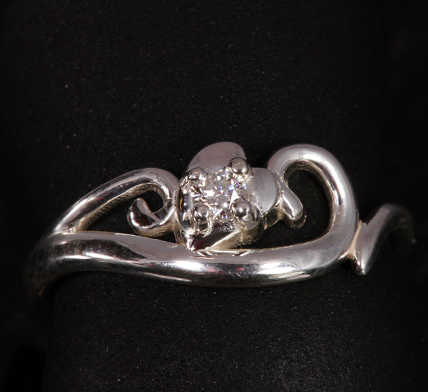 Sterling Silver Diamond Ring