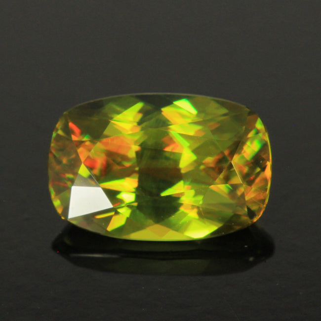 Brown/Green Antique Cushion Sphene 2.83 Carats