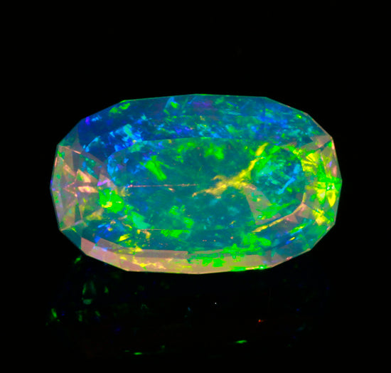 Faceted Welo Opal Weighs 5.88 ct.