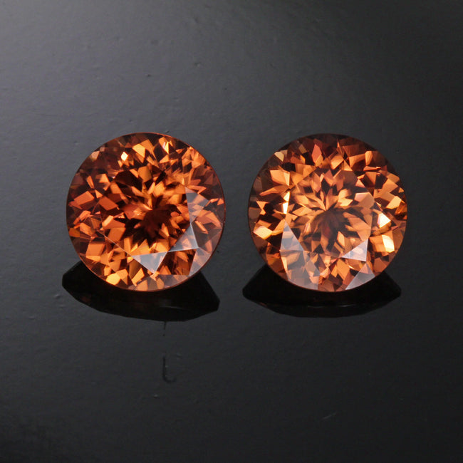 Imperial Zircon Pair 10.96 Carat