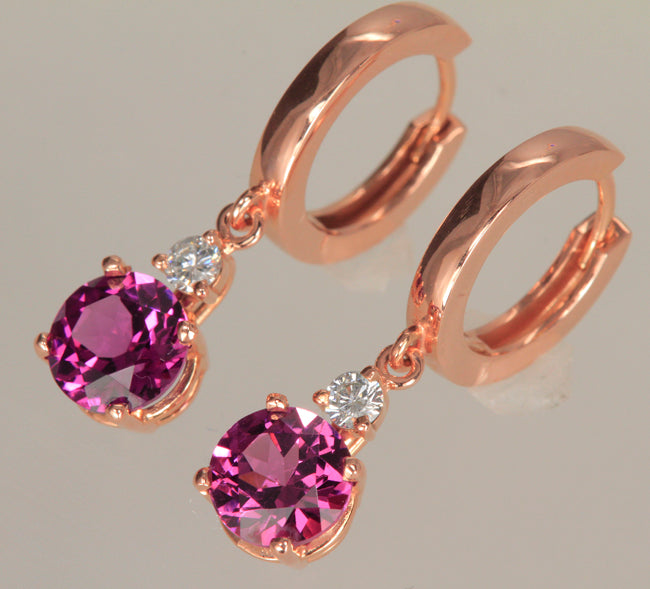 Umbalite (Rhodolite) Garnet Earrings 3.14 Carats