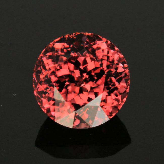 PInk/Brown Portuguese Round Imperial Zircon Gemstone 6.42 Carats