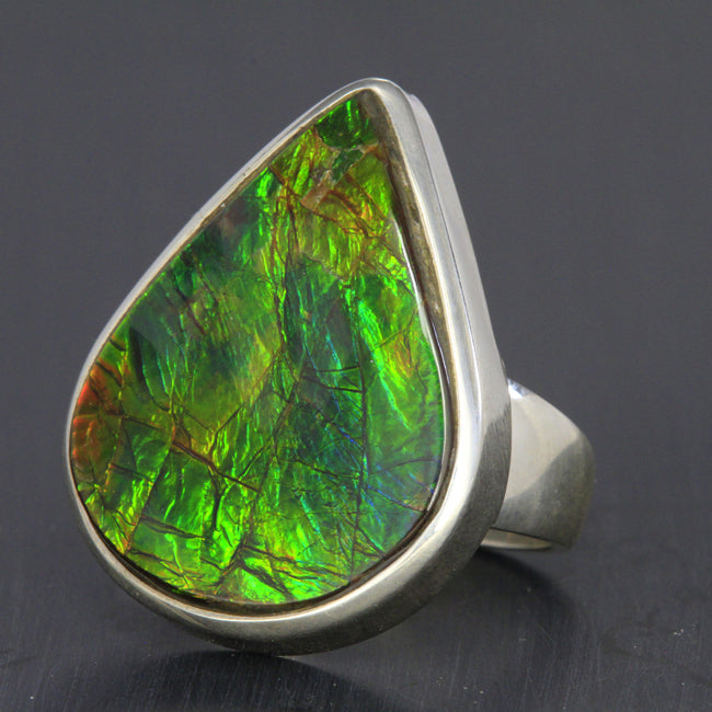 Ammolite Ring in Sterling Silver