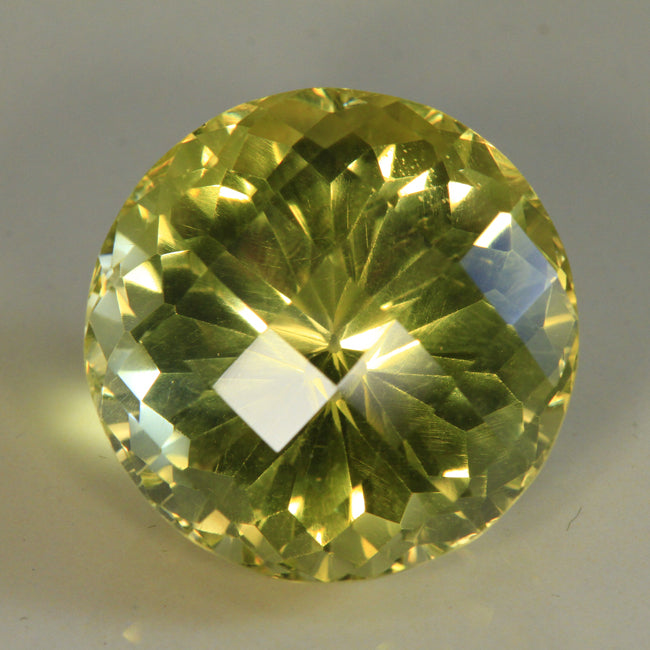 Round Checkerboard cut Citrine 79 Carats