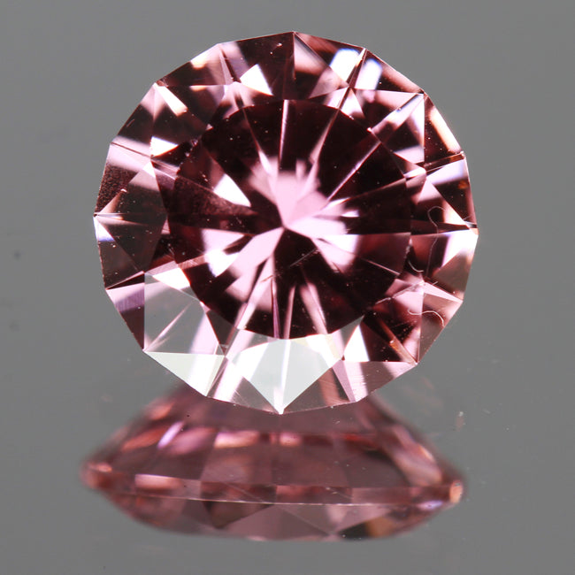 Pink tourmaline round brilliant