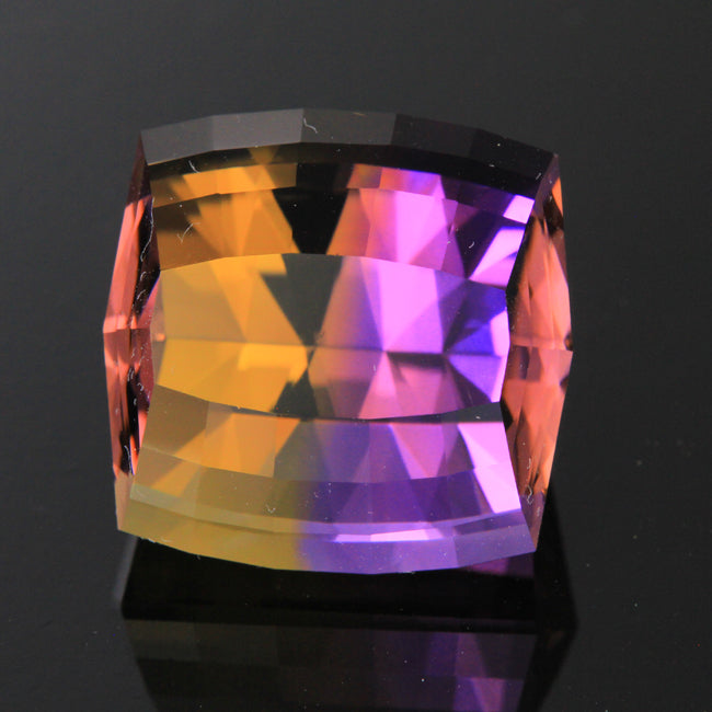 Purple/Yellow Antique Cushion Cut Ametrine Gemstone 27.74 Carats