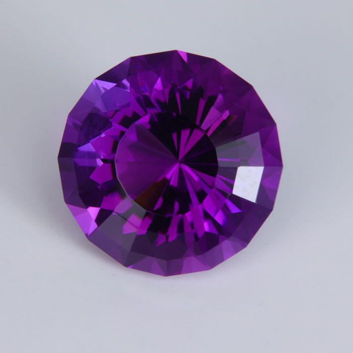 Round Brilliant Cut Amethyst Gemstone 13.05cts - Moriartys Gem Art