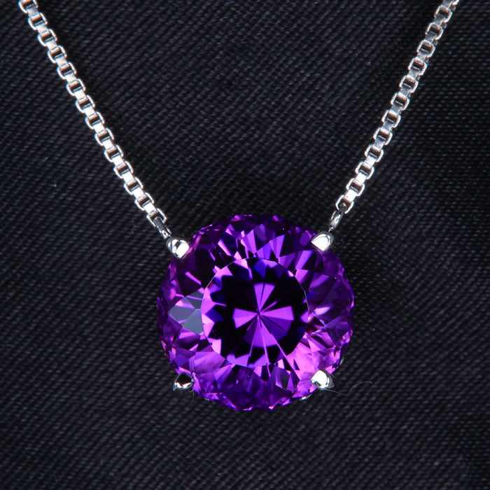 White Gold Amethyst Pendant 