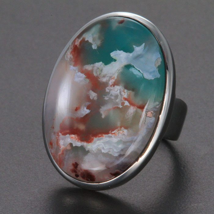 Sterling Silver Aquaprase Ring