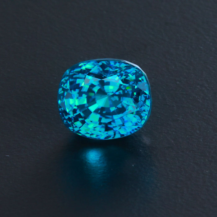 Antique Cushion Blue Zircon