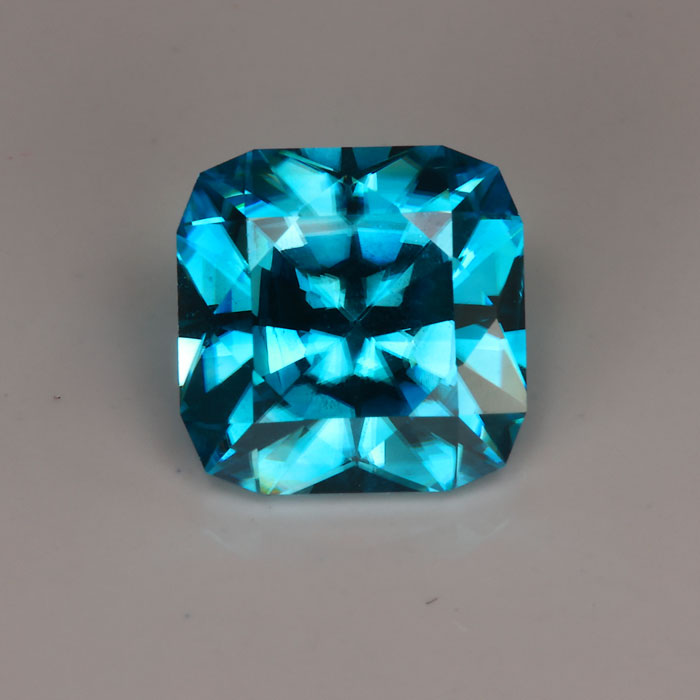 Square Cushion Blue Zircon Gemstone 5.11 Carats &lt;B&gt;(HIDDEN GEM)&lt;/B&gt; (SOLD TO ANDREW)