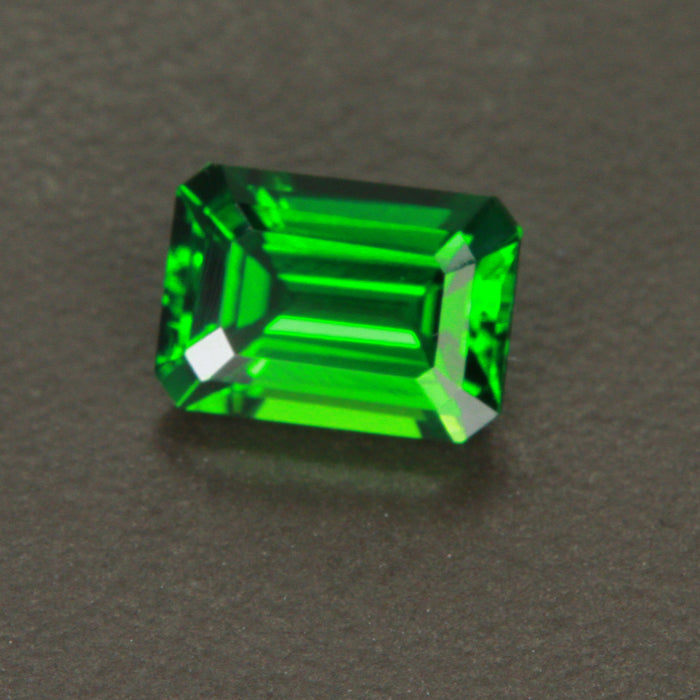 Vivid Green Emearld Cut Chrome Tourmaline Gemstone 1.69 Carats