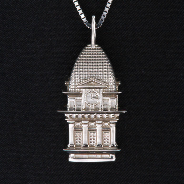 Sterling Silver Crown Point Courthouse Pendant