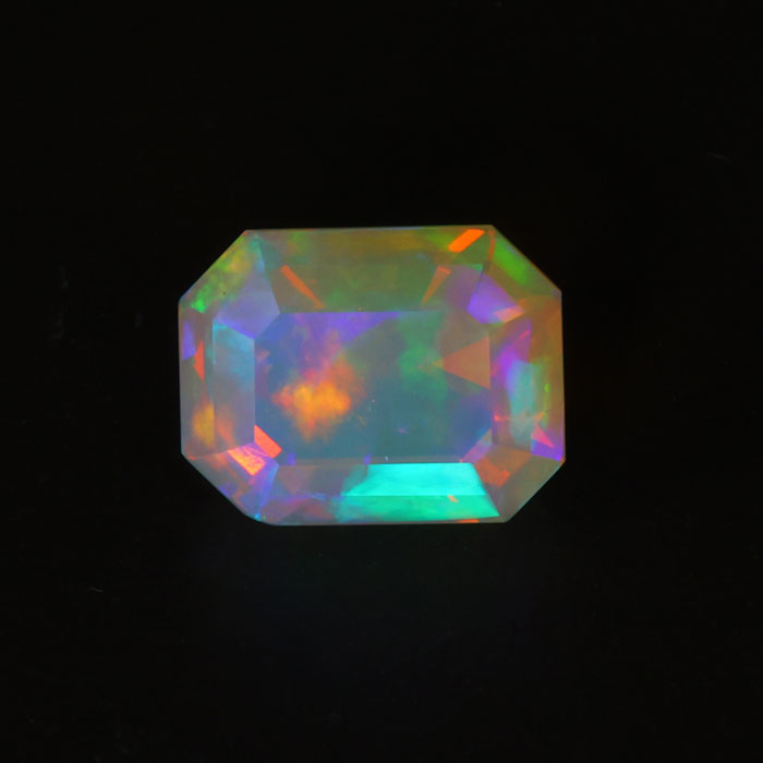 Faceted Emerald Cut Welo Opa