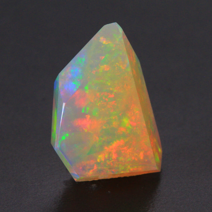 16.00ct Faceted Welo Opal Rainbow Color - Moriartys Gem Art