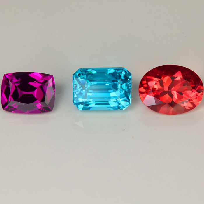 rio-Sunstone, Blue Zircon, Purple Garnet