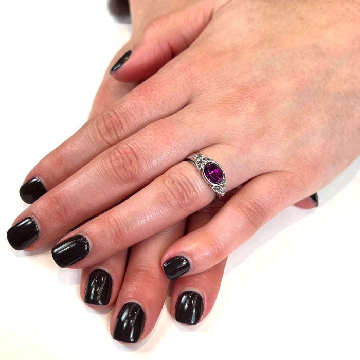 Purple Grape Garnet Ring 2.39 Carats Designed by Christopher